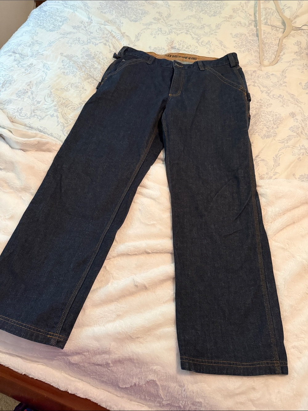 Duluth Trading Co Dark Blue flex ballroom Relaxed Fit Men’s Jeans 36x30